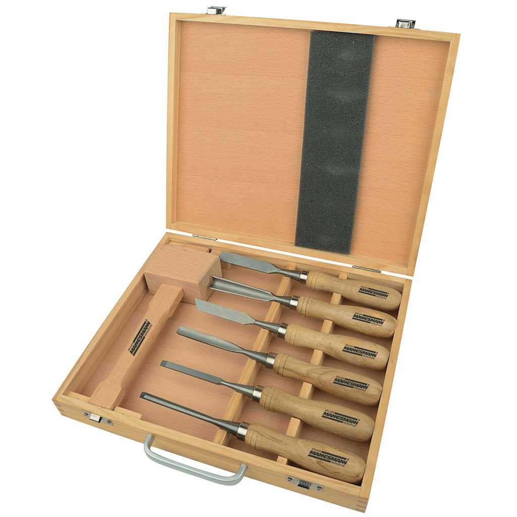 Thumbnail - Brüder Mannesmann 7-tlg. Holz-Schnitzwerkzeugsatz 66107