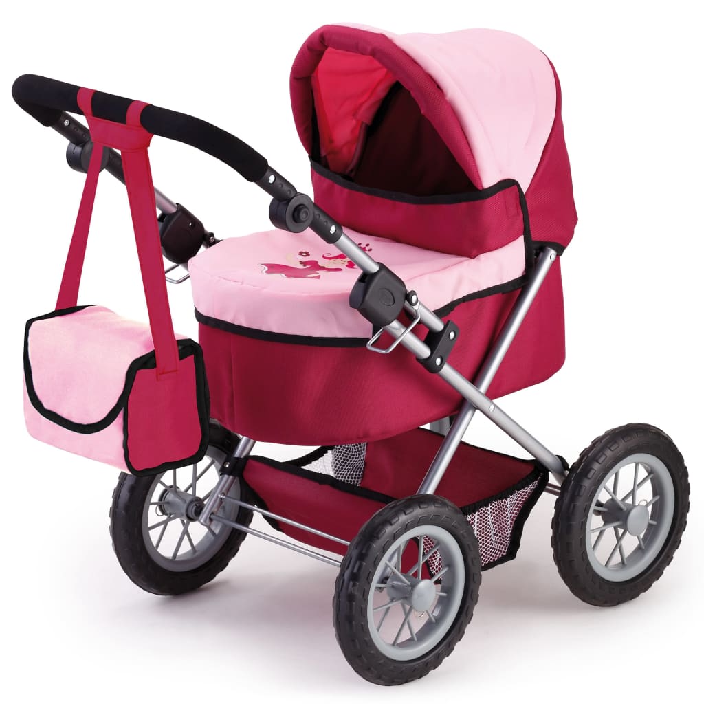 Afbeelding Bayer poppenwagen Trendy rood/roze 67 cm door Vidaxl.nl