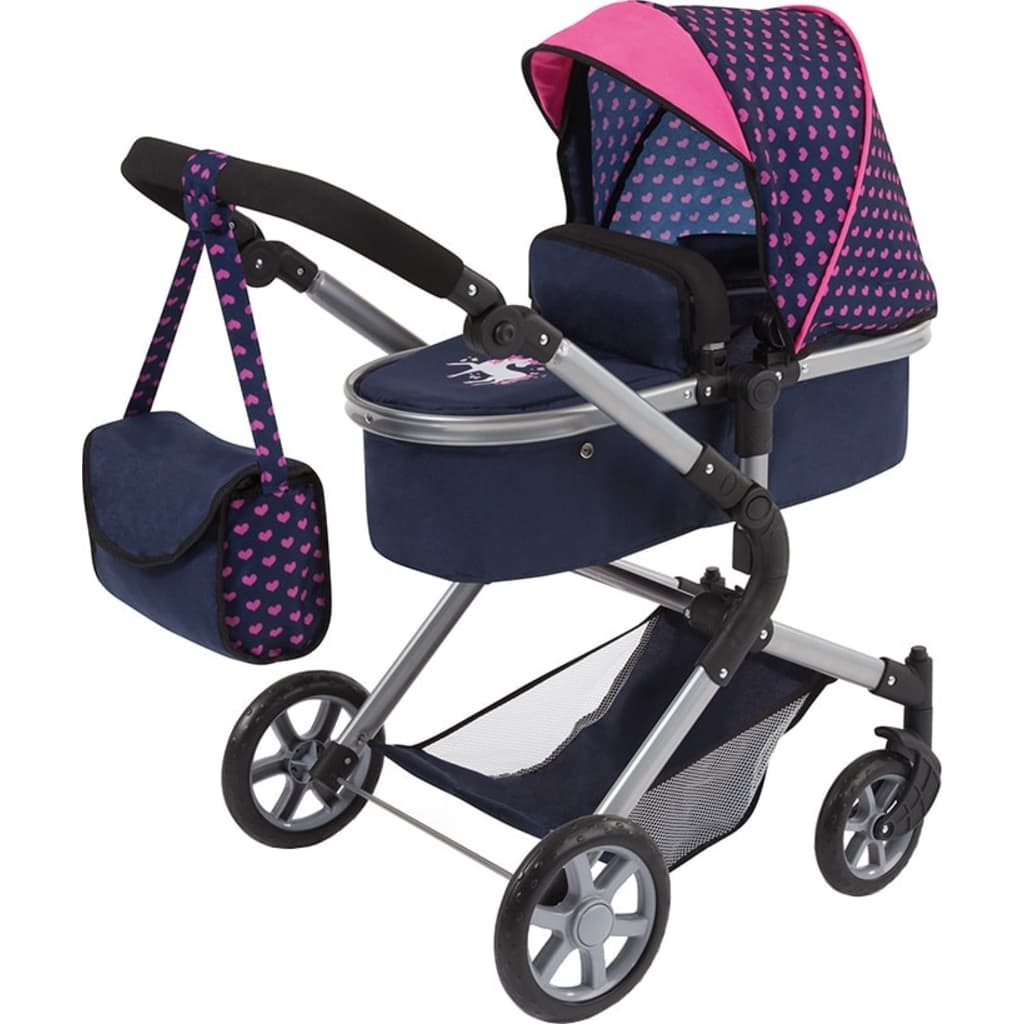 Bayer poppenwagen City Neo donkerblauw 75 cm