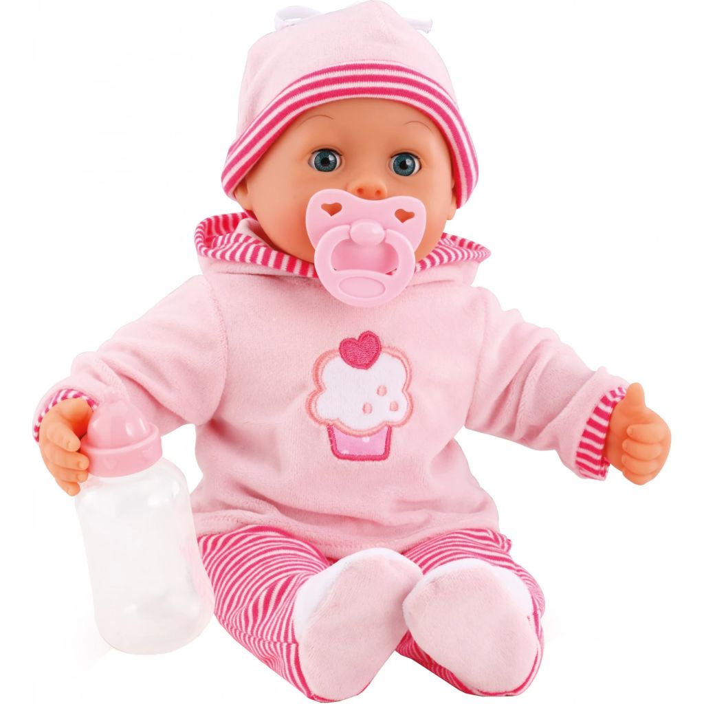 Bayer babypop met accessoires First Words 38 cm roze 3-delig