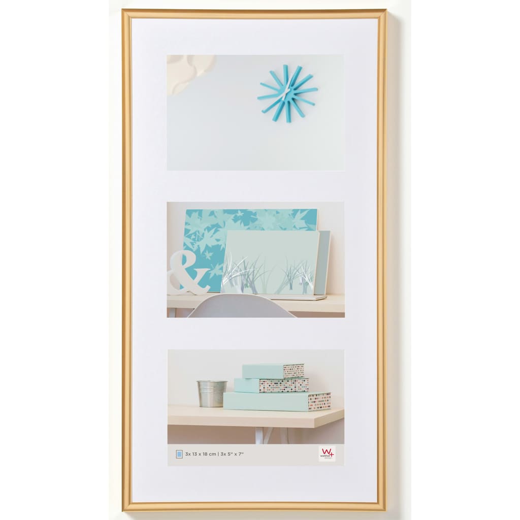

Walther Design Fotolijst New Lifestyle 3x 13x18 cm goudkleurig
