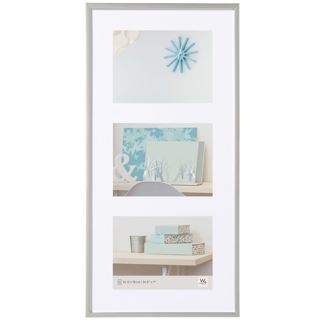 

Walther Design Fotolijst New Lifestyle 3x 13x18 cm zilverkleurig