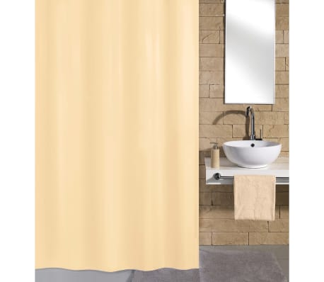 Cortina de baño beige 180x200 cm