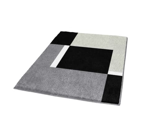 Kleine Wolke Bath Rug Dakota Platinum 60x90 cm Grey and Black