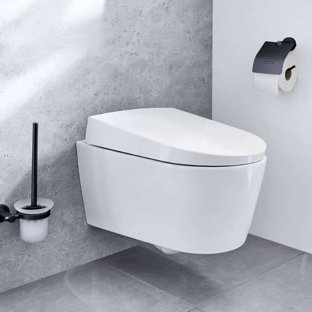 Kleine Wolke toiletrulleholder med låg Apollo Nero sort