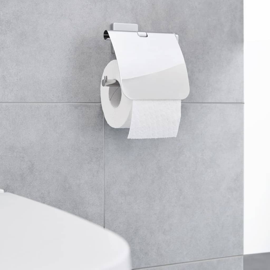 Kleine Wolke toiletrulleholder med låg Luno sølvfarvet
