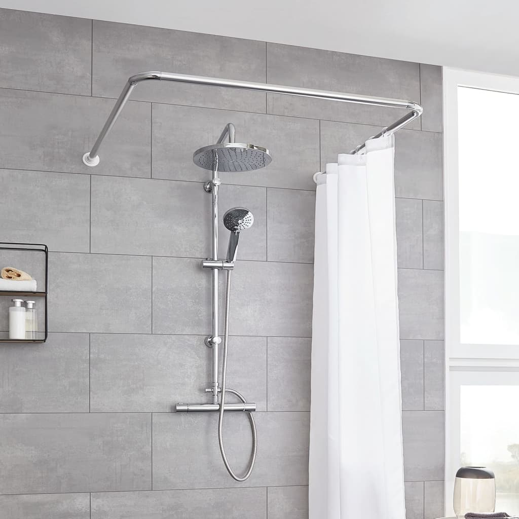 Kleine Wolke Universal Shower Curtain Rod 3 Sizes Chrome