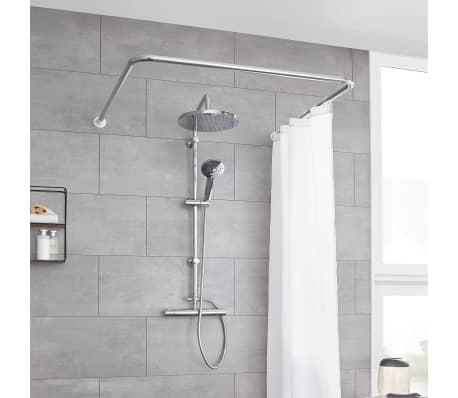 Kleine Wolke Universal Shower Curtain Rod 3 Sizes Chrome