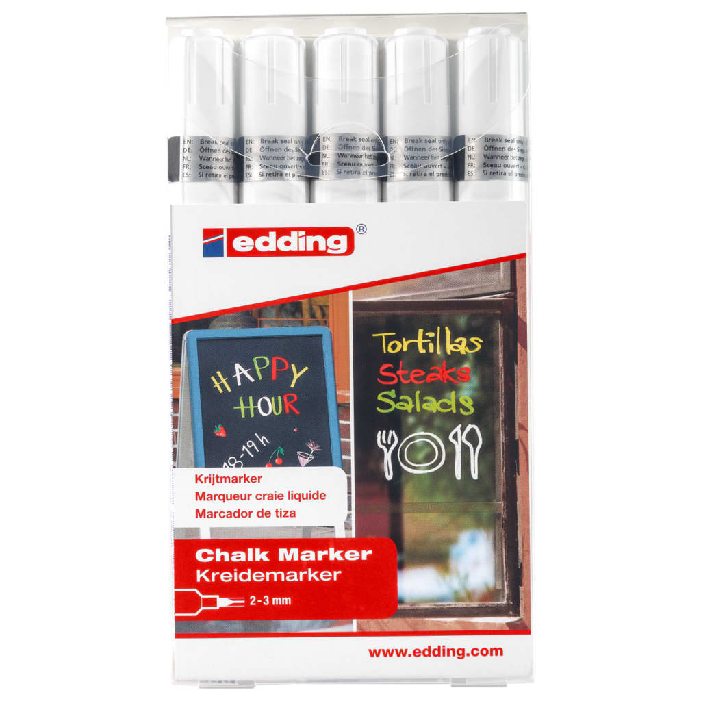 

edding Krijtmarkers 5 st wit 4095