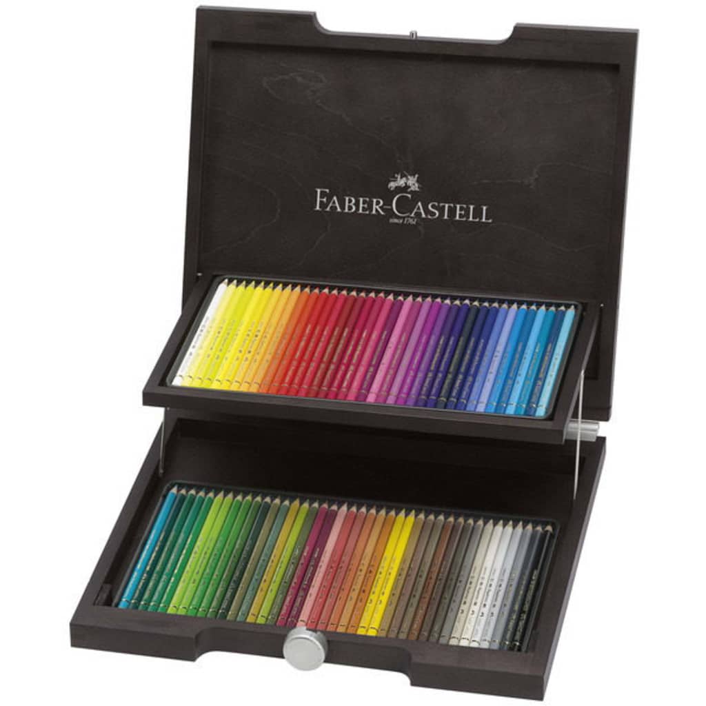Faber Castell Kleurpotlood Faber-Castell Polychromos houten koffer 72 stuks