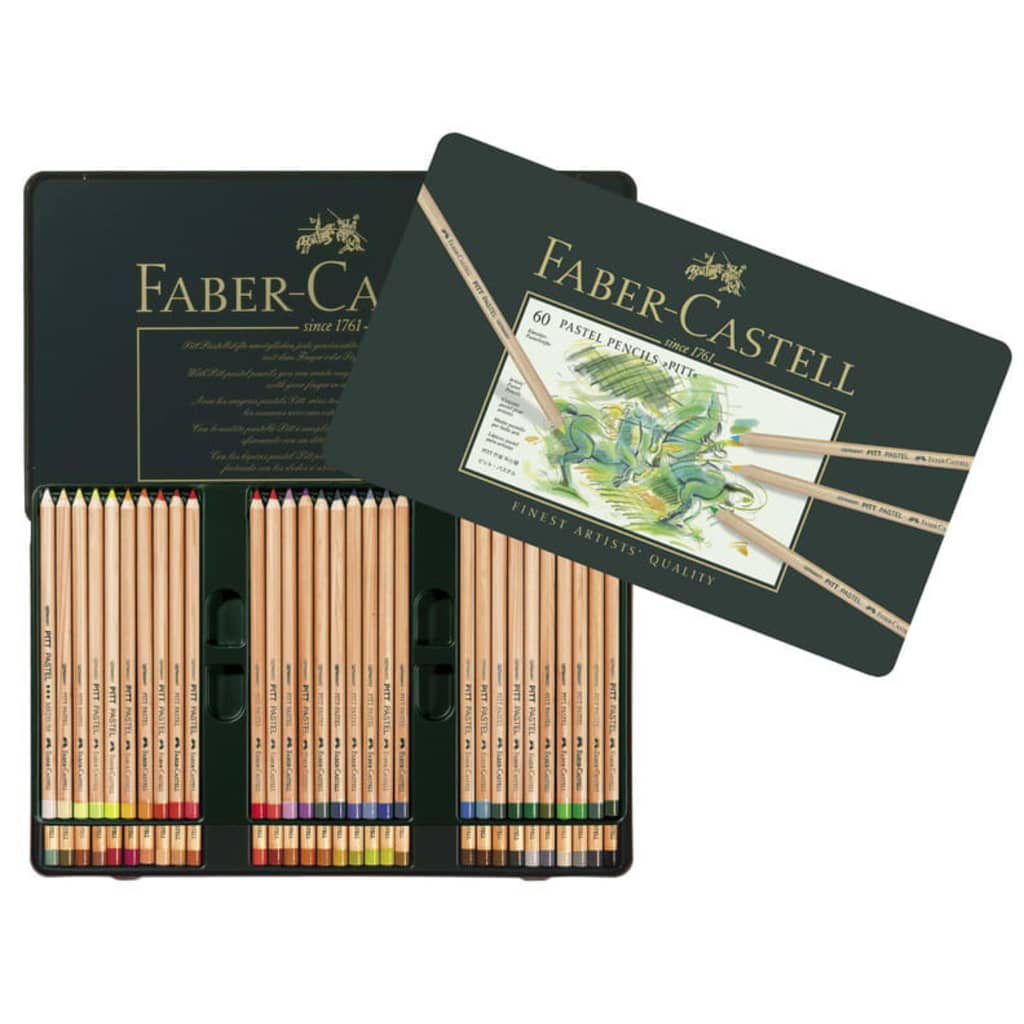 Afbeelding Faber-Castell Pastelpotlood Pitt metalen etui a 60 stuks door Vidaxl.nl