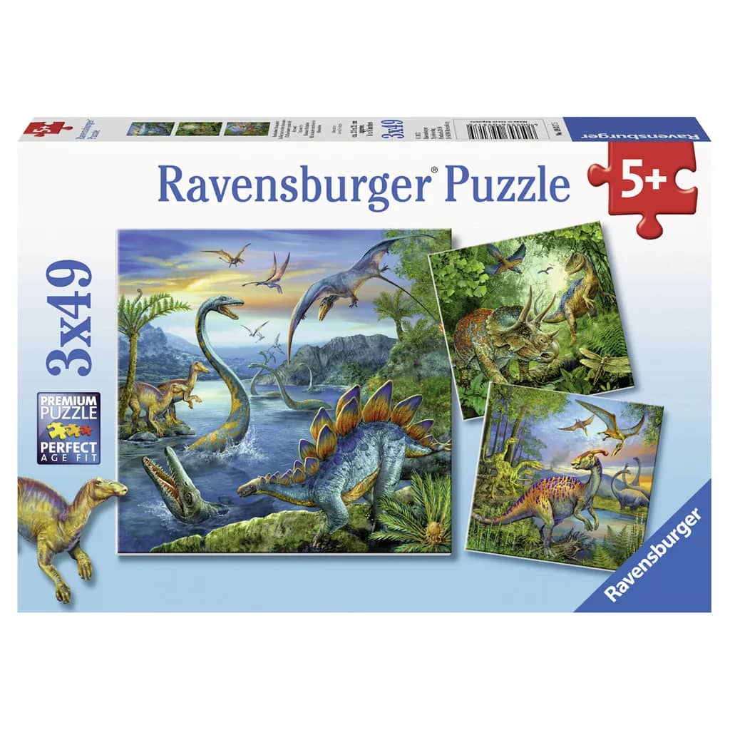 Afbeelding Ravensburger Puzzel Dinosauri?rs 3x49 door Vidaxl.nl