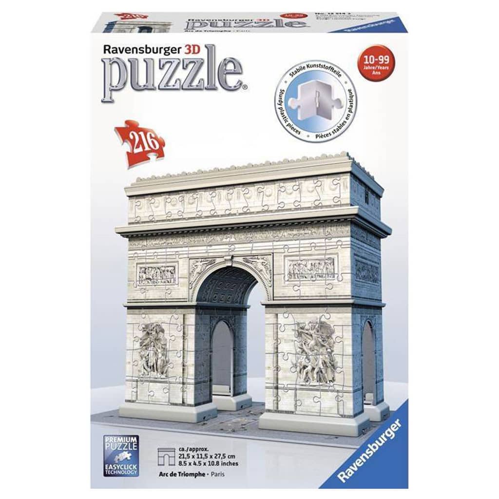 Afbeelding 3d Puzzel Arc De Triomphe - Parijs door Vidaxl.nl