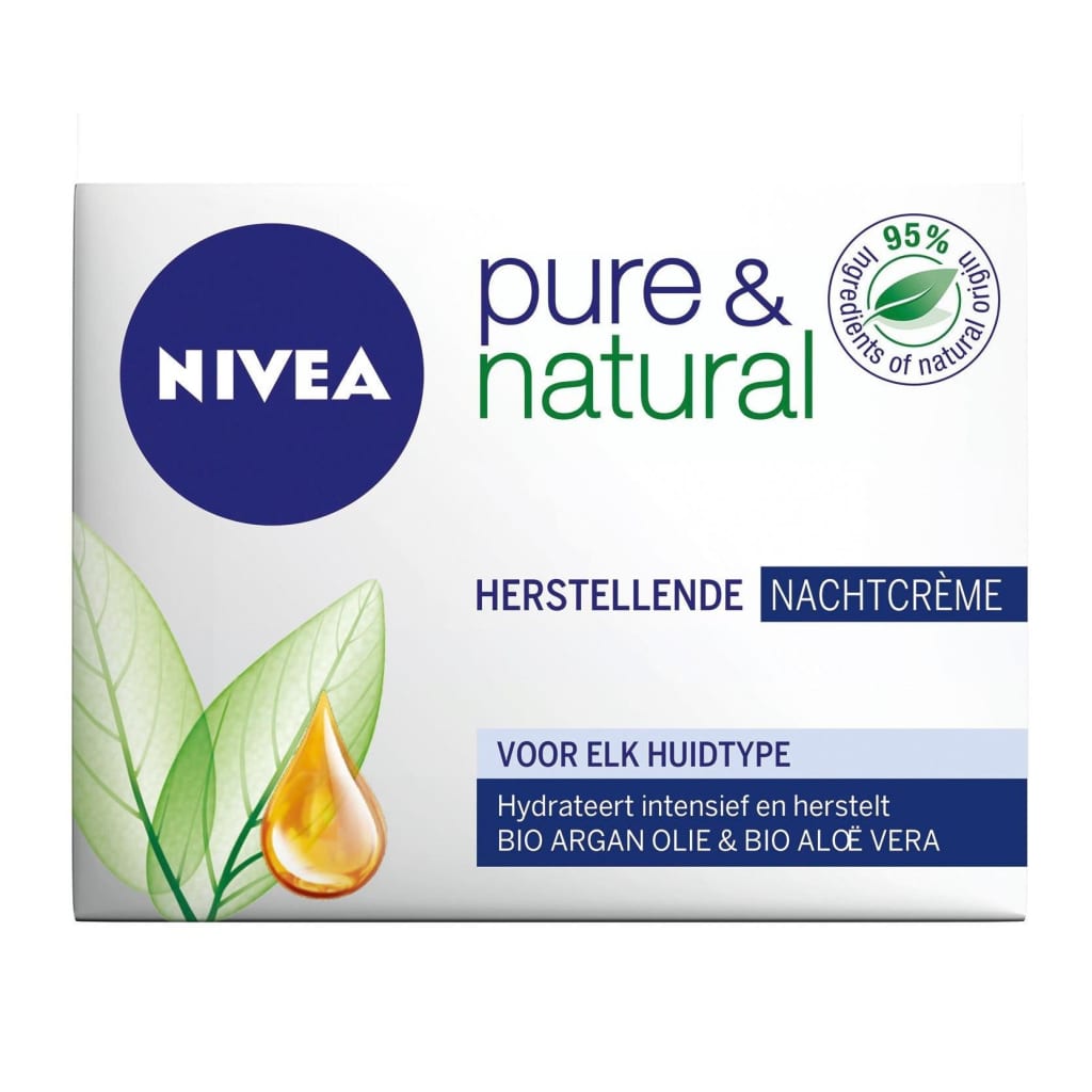 Nivea Nachtcrème - Pure & Natural - Herstellende crème - 50ml