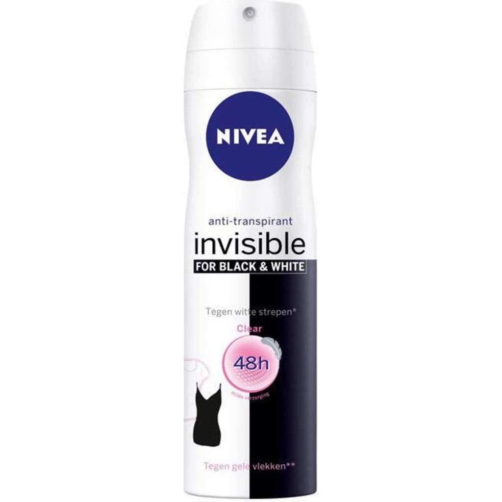 Nivea Deospray Woman - Invisible Black & White Clear 150 ml.
