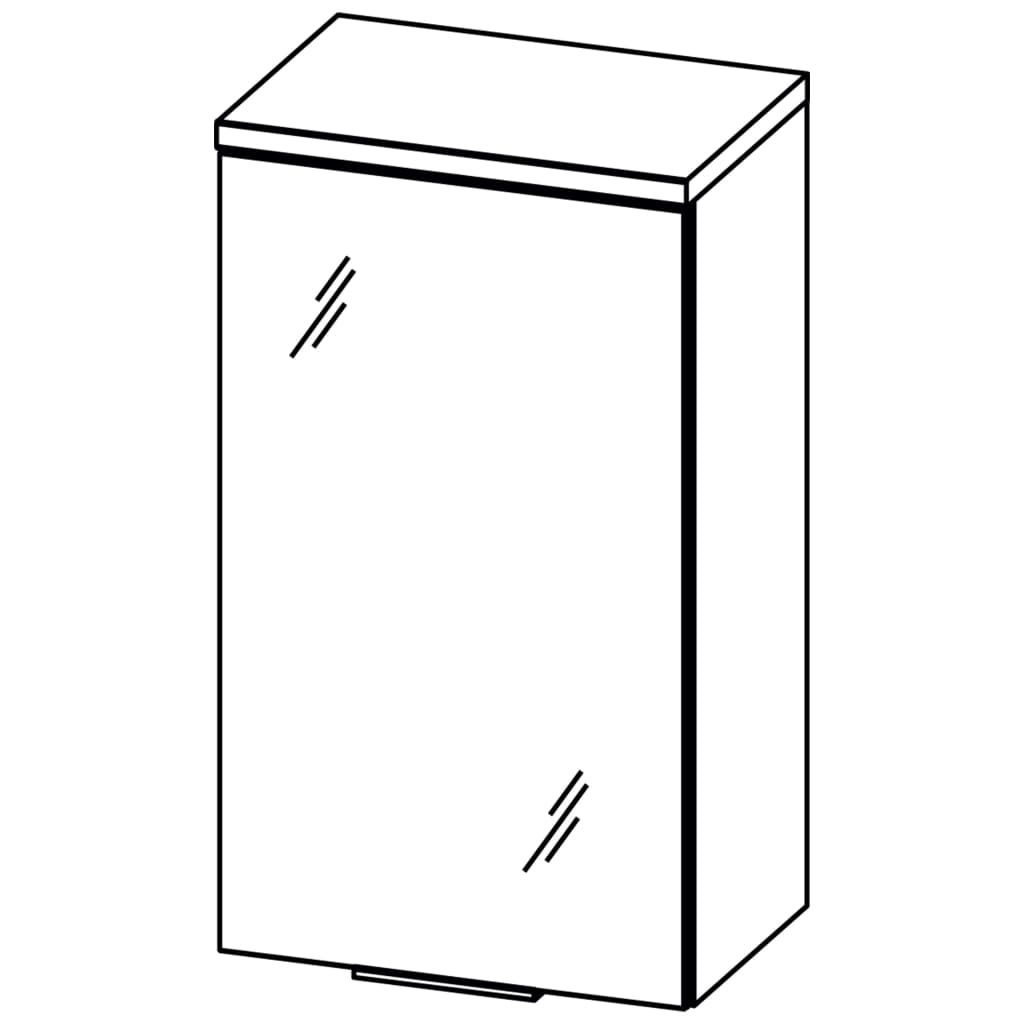 Dulap de perete pentru baie, GW-Pescara, grafit alb