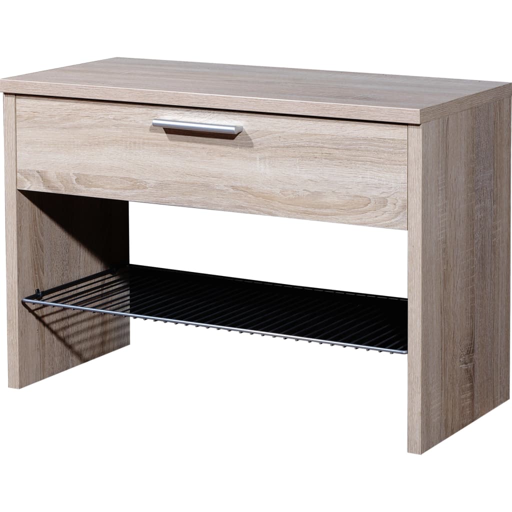 426438 Germania Shoe Bench With Drawer ”Maxima” 76x35x53 cm Sonoma-oak