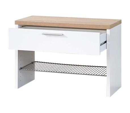 422778 Germania Shoe Bench "Top" White and Sonoma Oak 3192-178