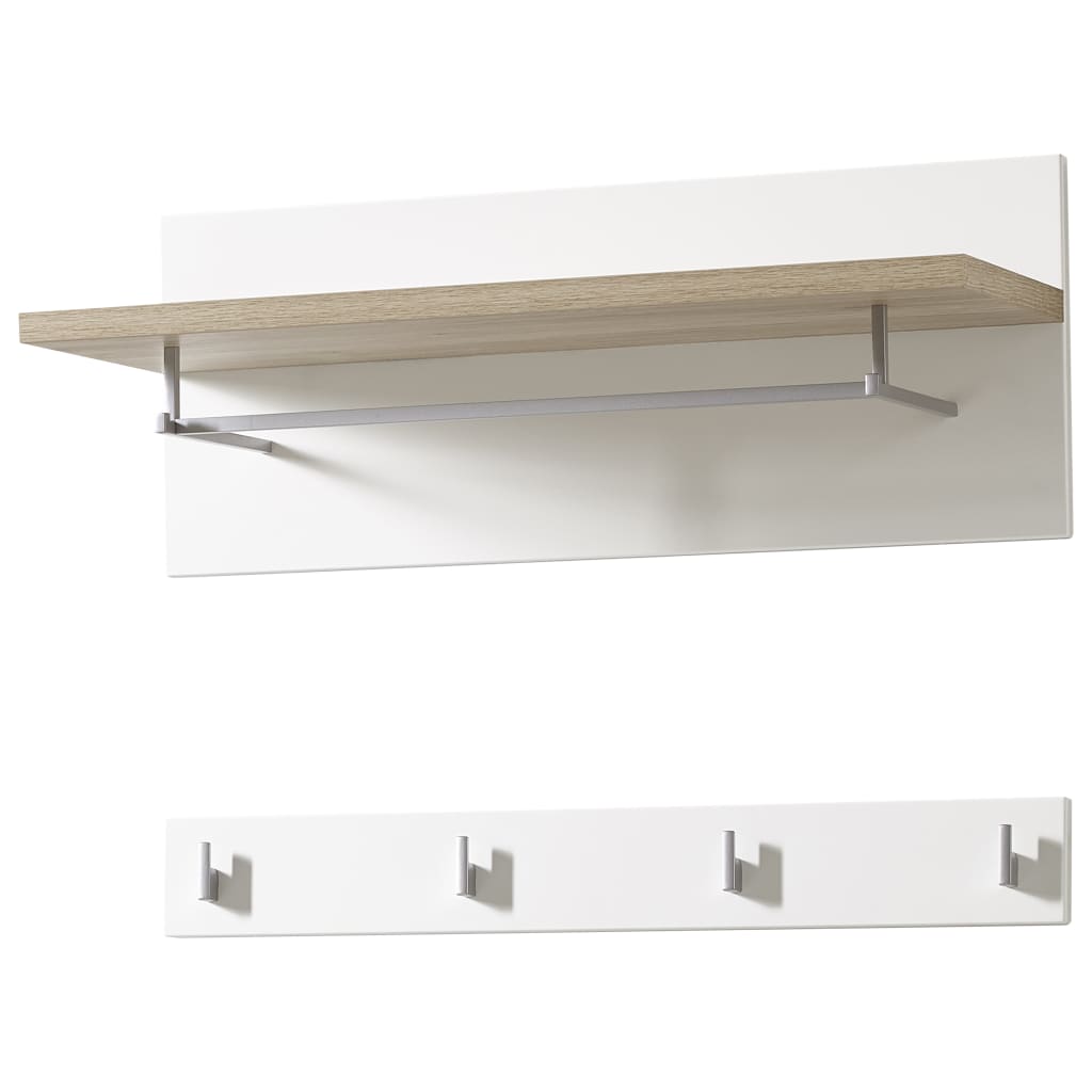 Germania Kapstokpaneel Oslo 76x32,5x30 cm sonoma eikenkleurig en wit