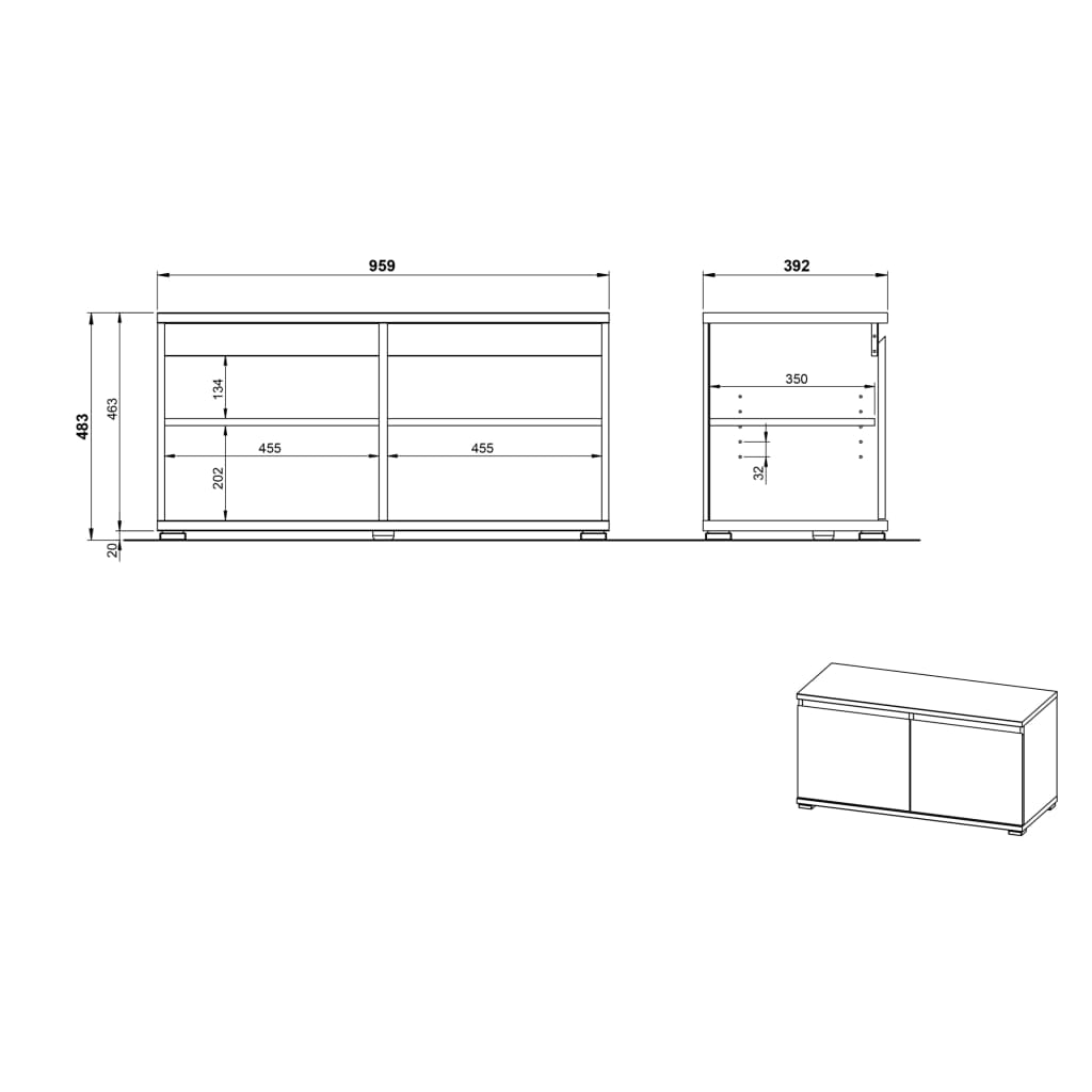 Banchetă de pantofi Lissabon, 95,9x39,2x48,3 cm, fag nobil