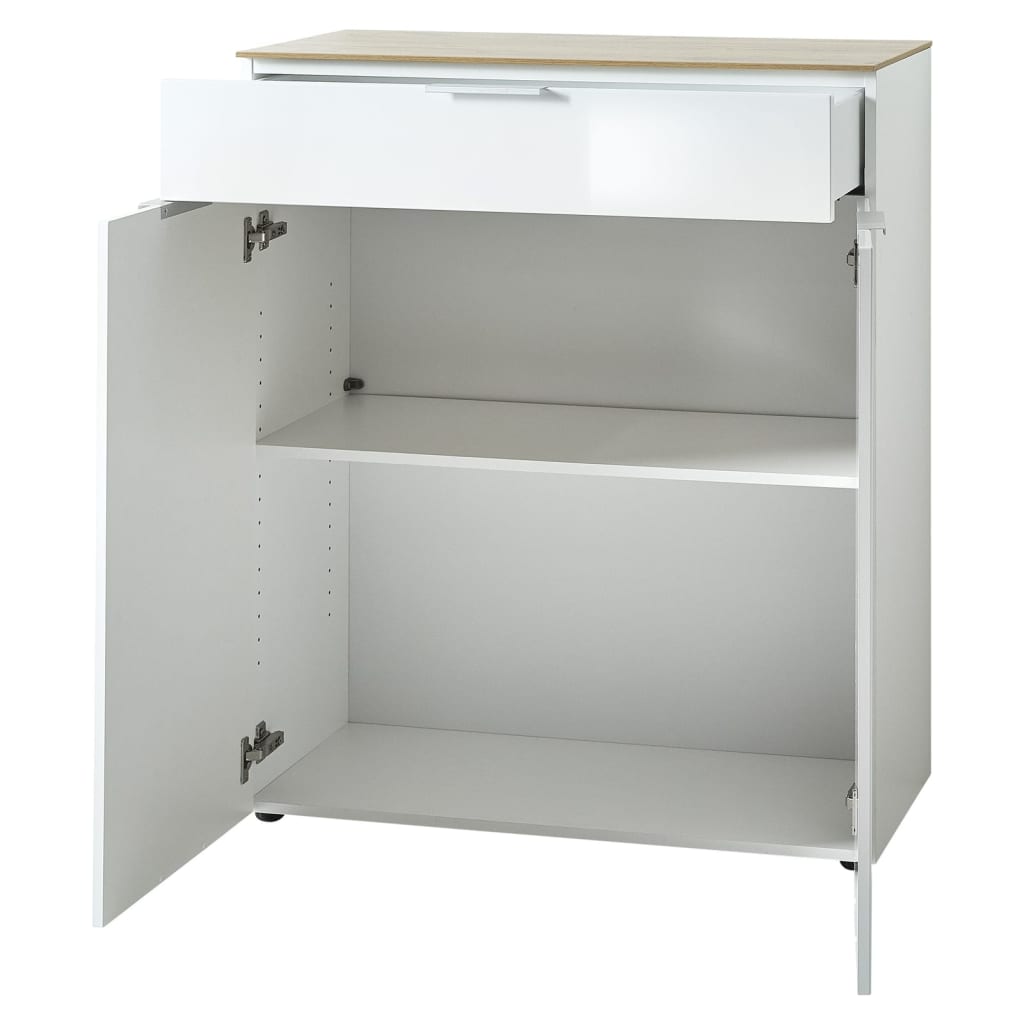 Dulap cu sertare GW-Cetano , alb și stejar