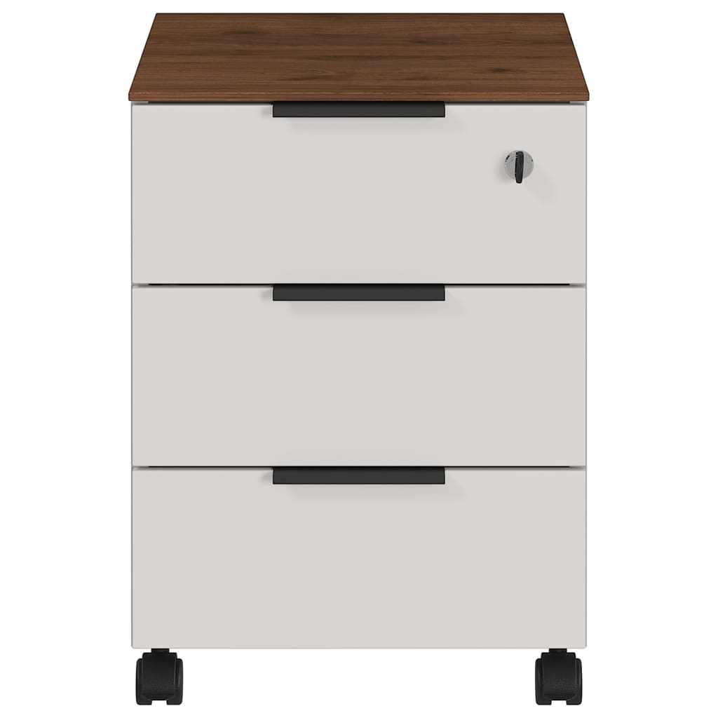 Dulap cu roți "GW-Ancona", 51x41x55 cm, cașmir și nuc