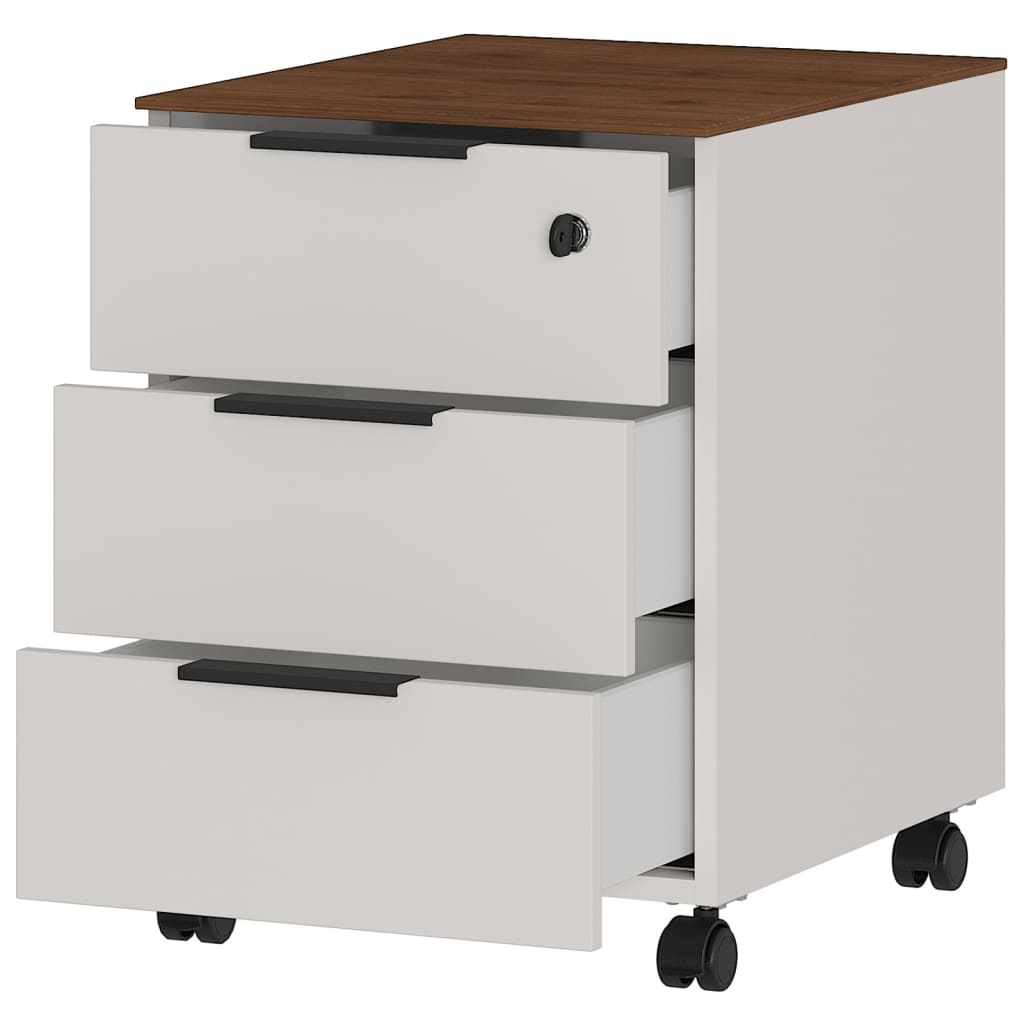 Dulap cu roți "GW-Ancona", 51x41x55 cm, cașmir și nuc