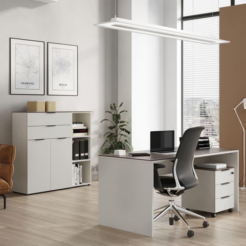 Dulap cu roți "GW-Ancona", 51x41x55 cm, cașmir și nuc