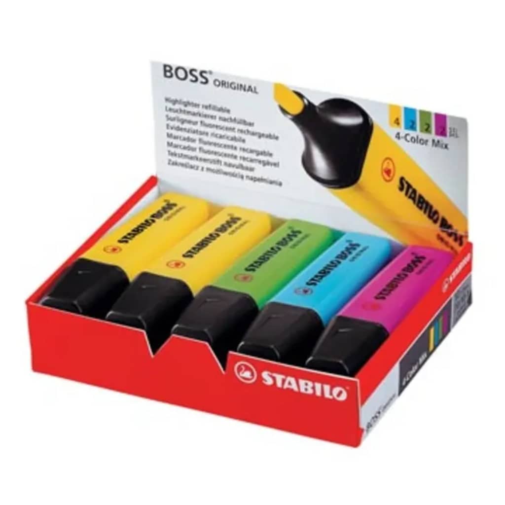 STABILO Markeerstift Boss Original doos van 10 stuks in geassorteer...