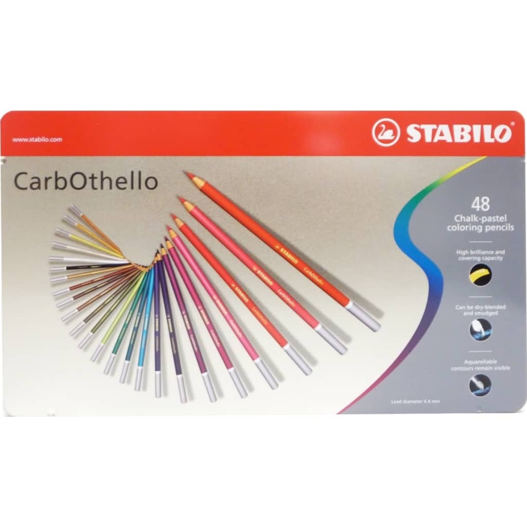 STABILO CarbOthello Kalk-Pastel Kleurpotloden - Metalen Etui 48 stuks