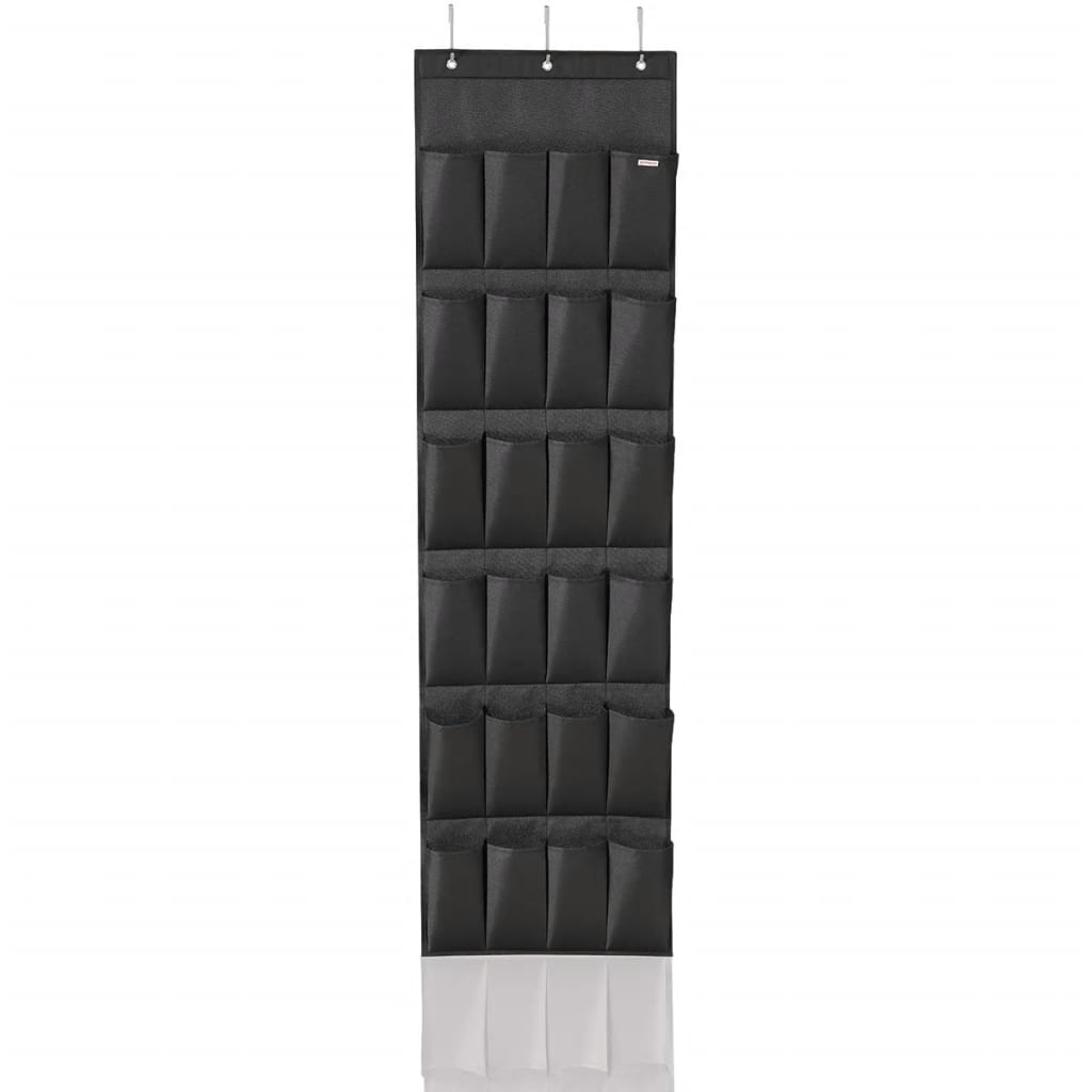 Afbeelding Leifheit Schoenenorganizer met 24 zakken zwart 47,5x5x165,8 cm 80015 door Vidaxl.nl
