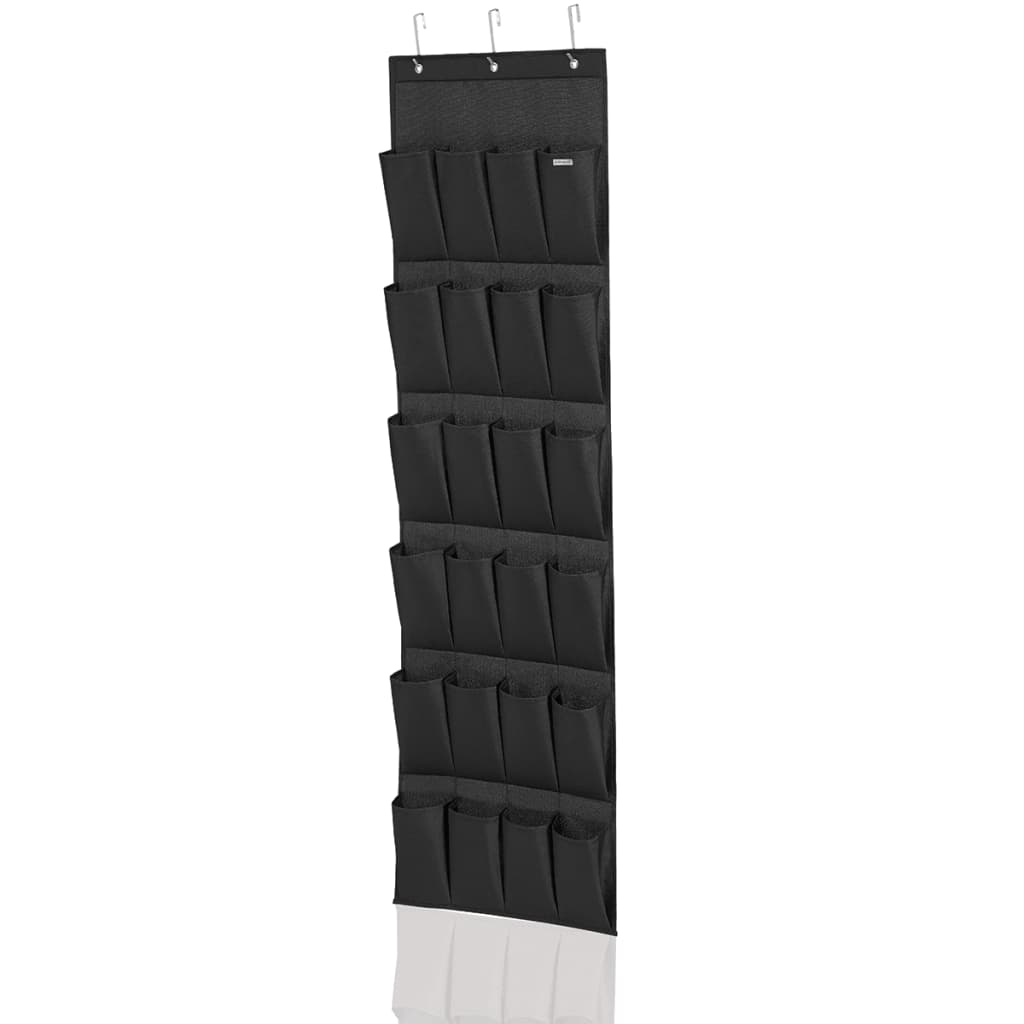 VidaXL - Leifheit Schoenenorganizer met 24 zakken zwart 47,5x5x165,8 cm 80015