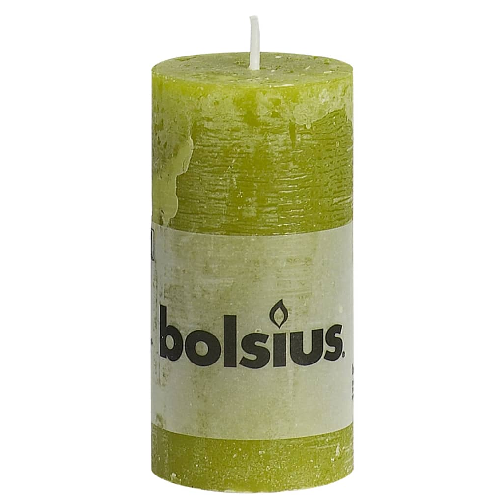 

Bolsius Rustiekkaarsen 8 st 100x50 mm mosgroen