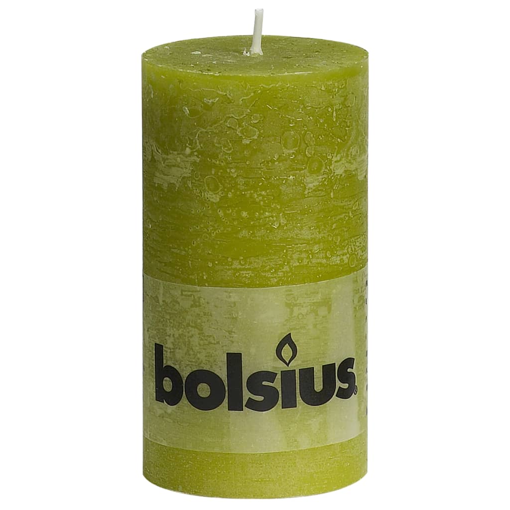 

Bolsius Rustiekkaarsen 6 st 130x68 mm mosgroen