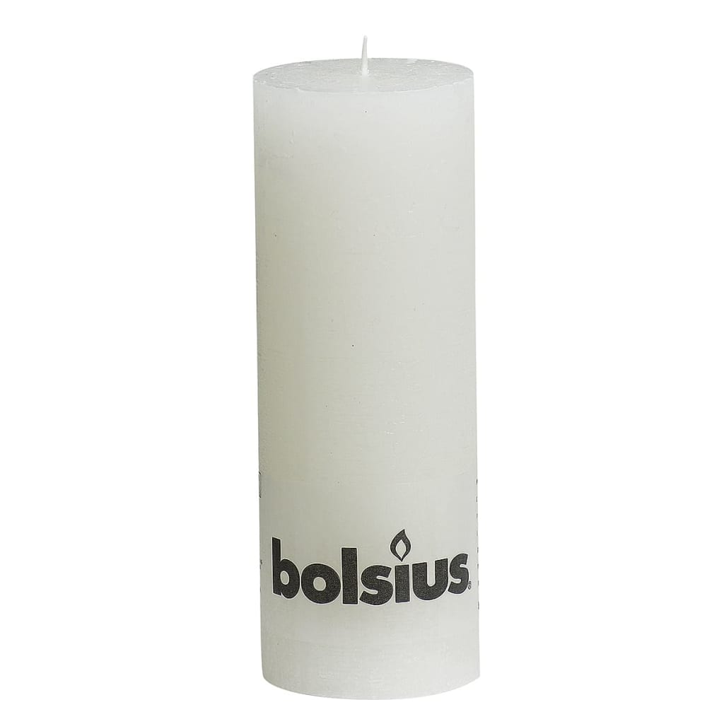 Bolsius Rustieke Stompkaarsen 190 x 68 mm 6 stuks wit