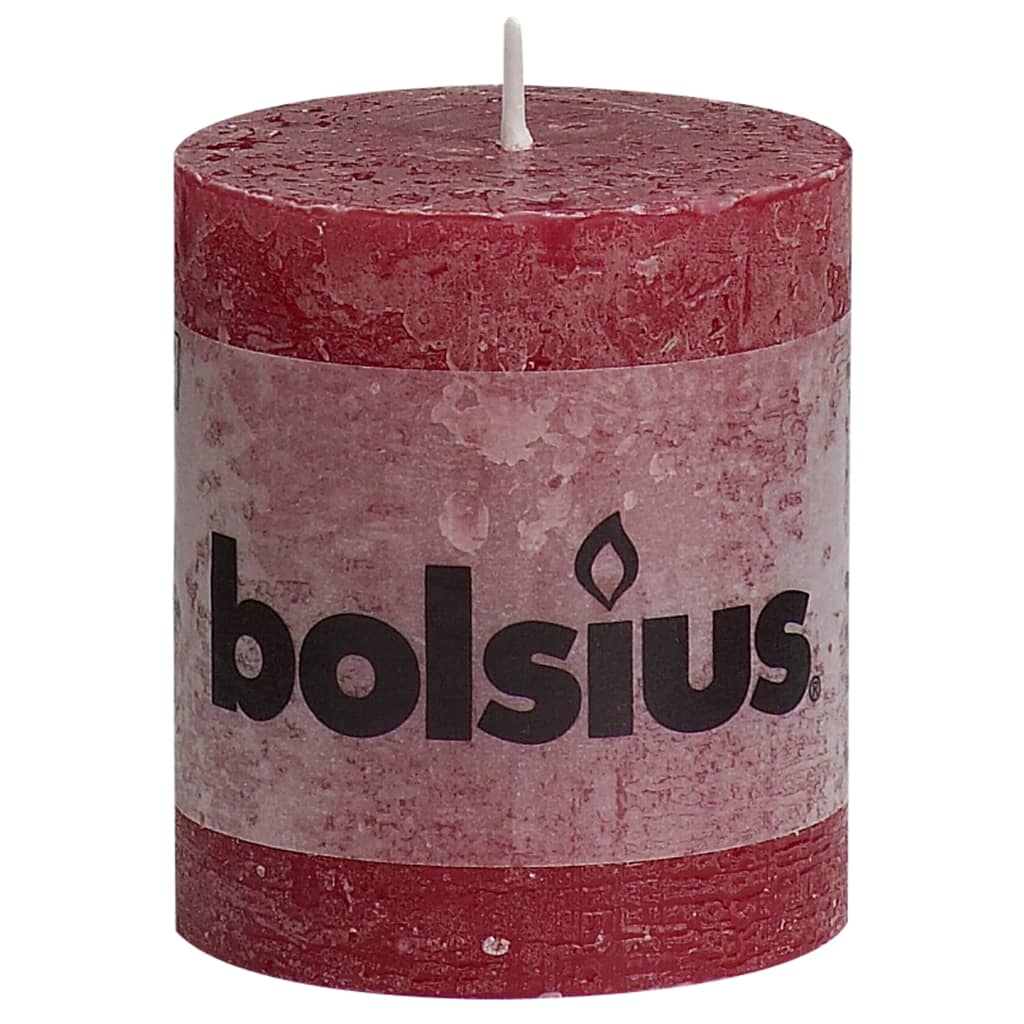 

Bolsius Rustiekkaarsen 6 st 80x68 mm wijnrood