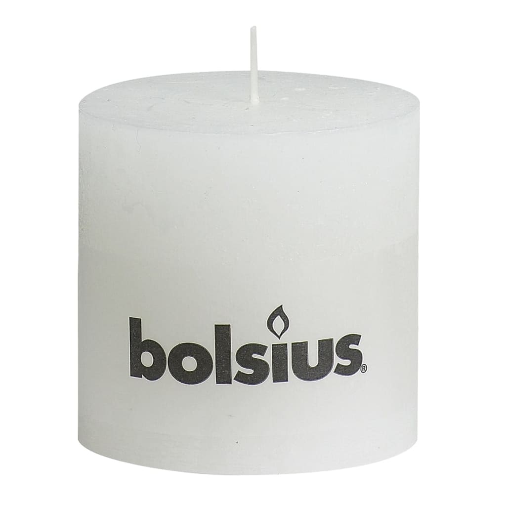 VidaXL - Bolsius Rustiekkaarsen 100x100 mm wit 6 st