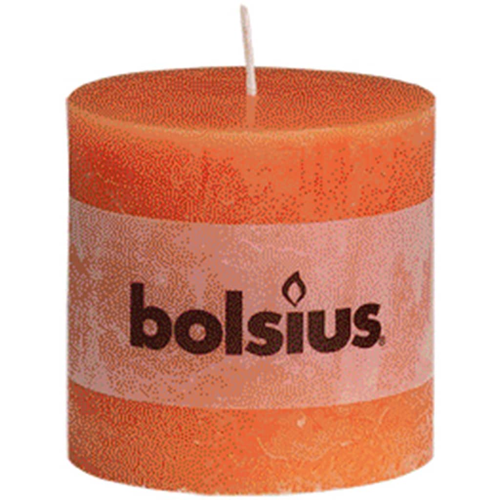 VidaXL - Bolsius Rustiekkaarsen 100x100 mm oranje 6 st