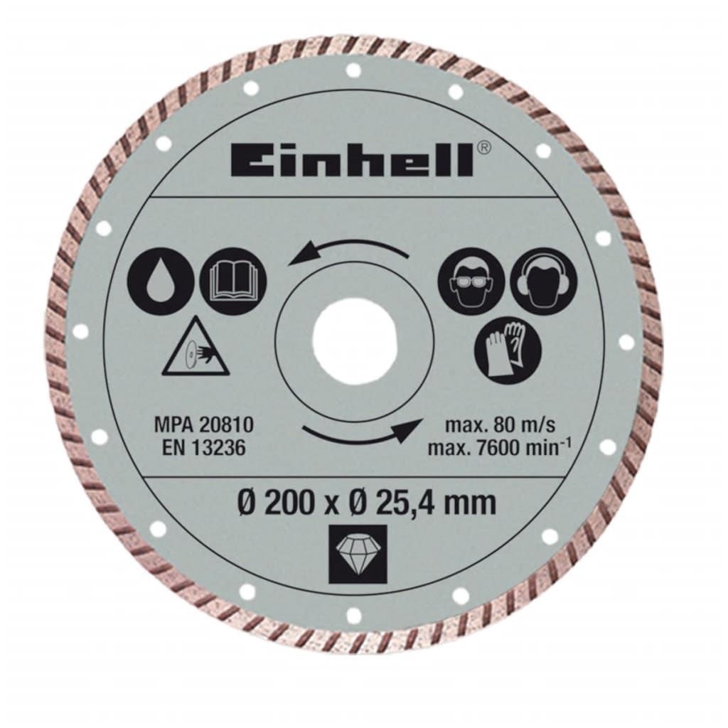 VidaXL - Einhell turboslijpschijf 200 x 25,4 mm voor RT-TC 520 u en TE-TC 620 U