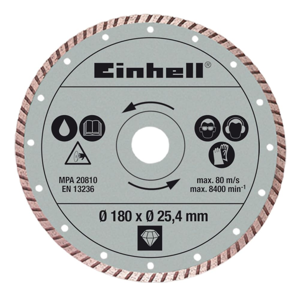 VidaXL - Einhell turboslijpschijf 180 x 25,4 mm voor RT-TC 430 u en TC-TC 618