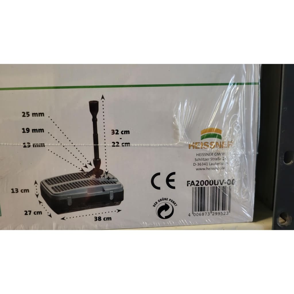 HEISSNER Smartline szürke víz alatti szűrőkészlet 2000 L/h 
