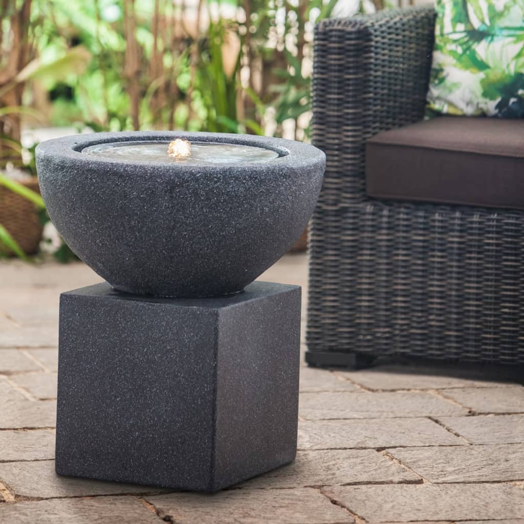 

HEISSNER Terrasfontein halve bal 250 L/u zwart