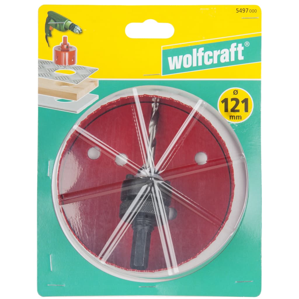 wolfcraft Otwornica bimetalowa, 121 mm, czerwona, 5497000