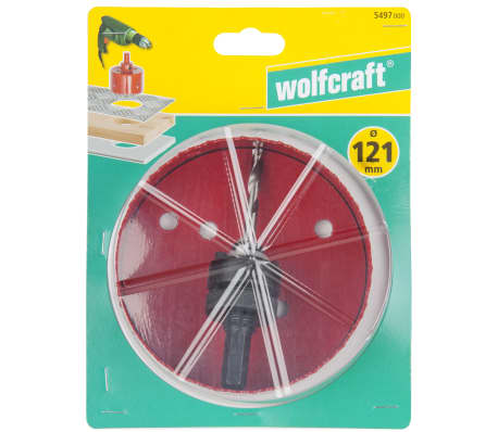 wolfcraft Sierra de corona 121 mm Bi-Metal roja 5497000