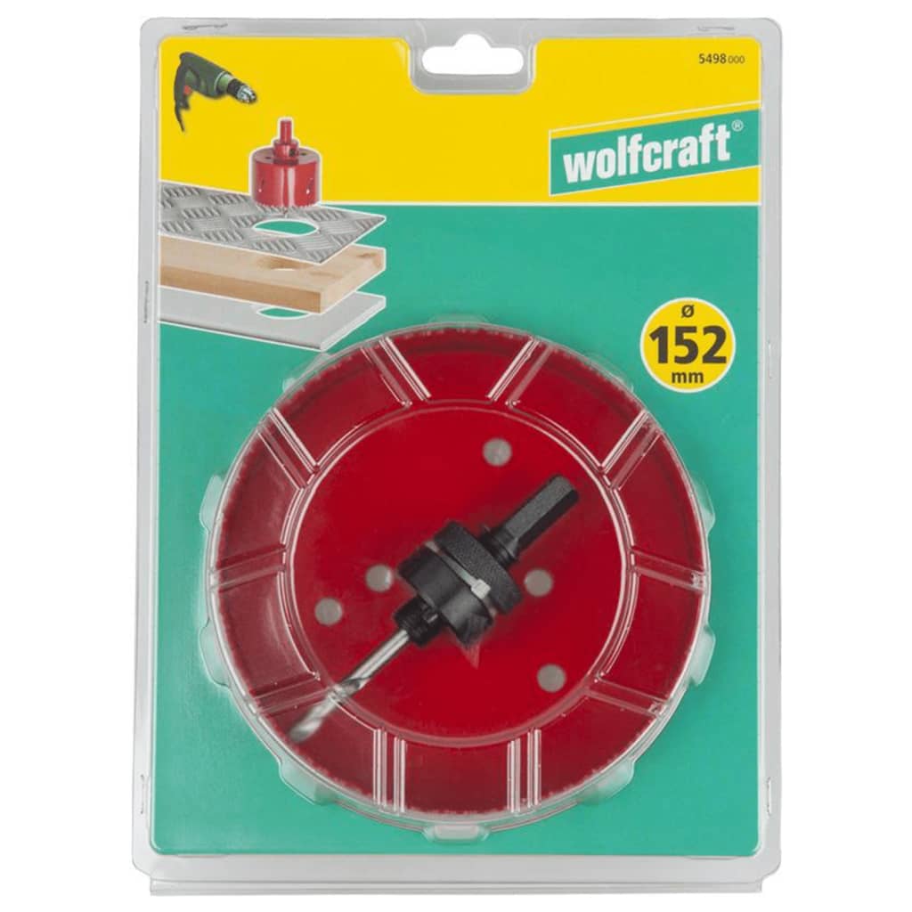 wolfcraft Gatenzaag 152 mm bimetaal rood 5498000