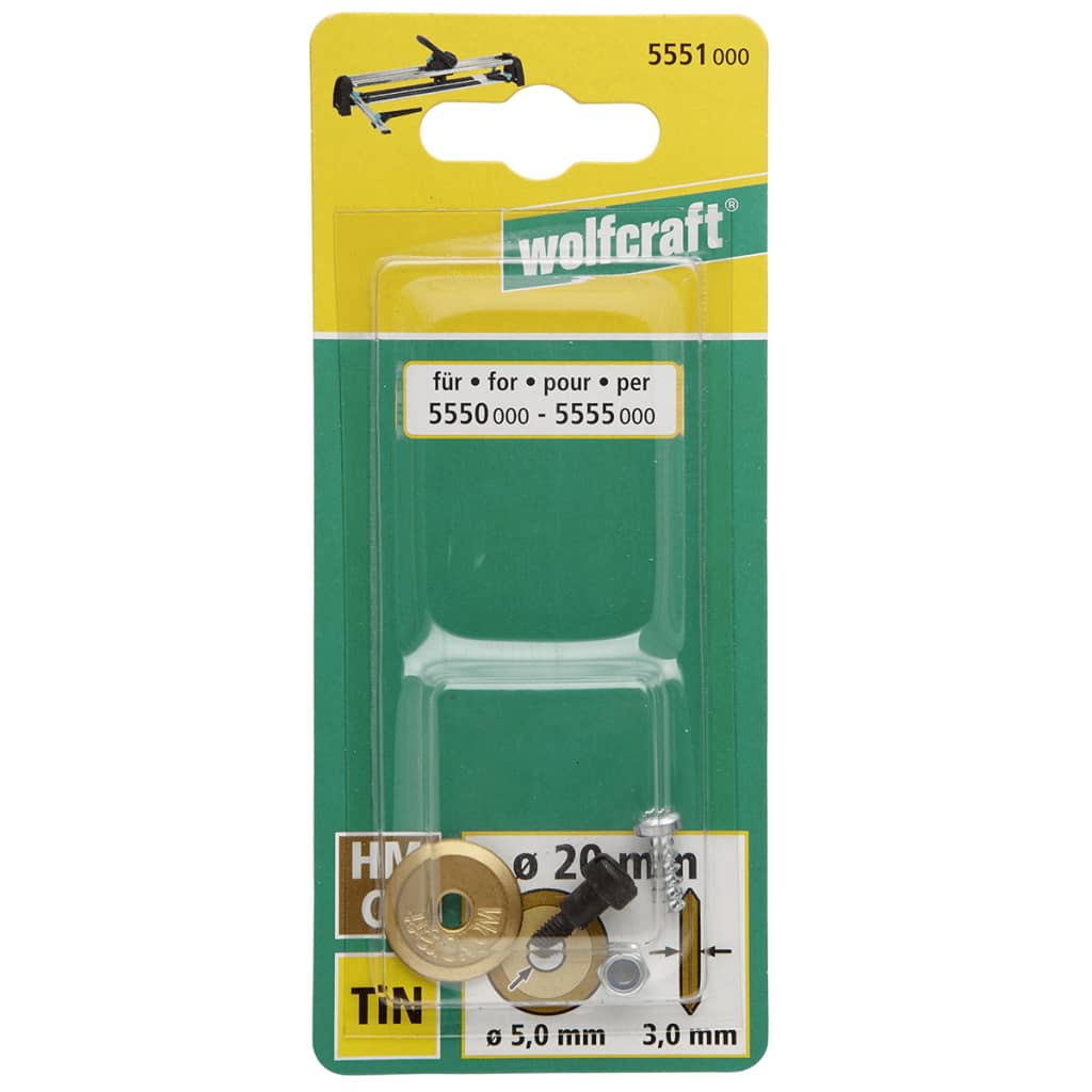 

wolfcraft Tegelsnijdermes wolfraamcarbide 5551000