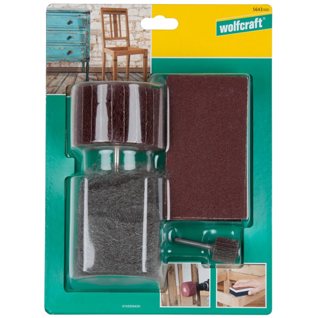 wolfcraft Houtafwerkingsset voor meubels 7-delig 5643000