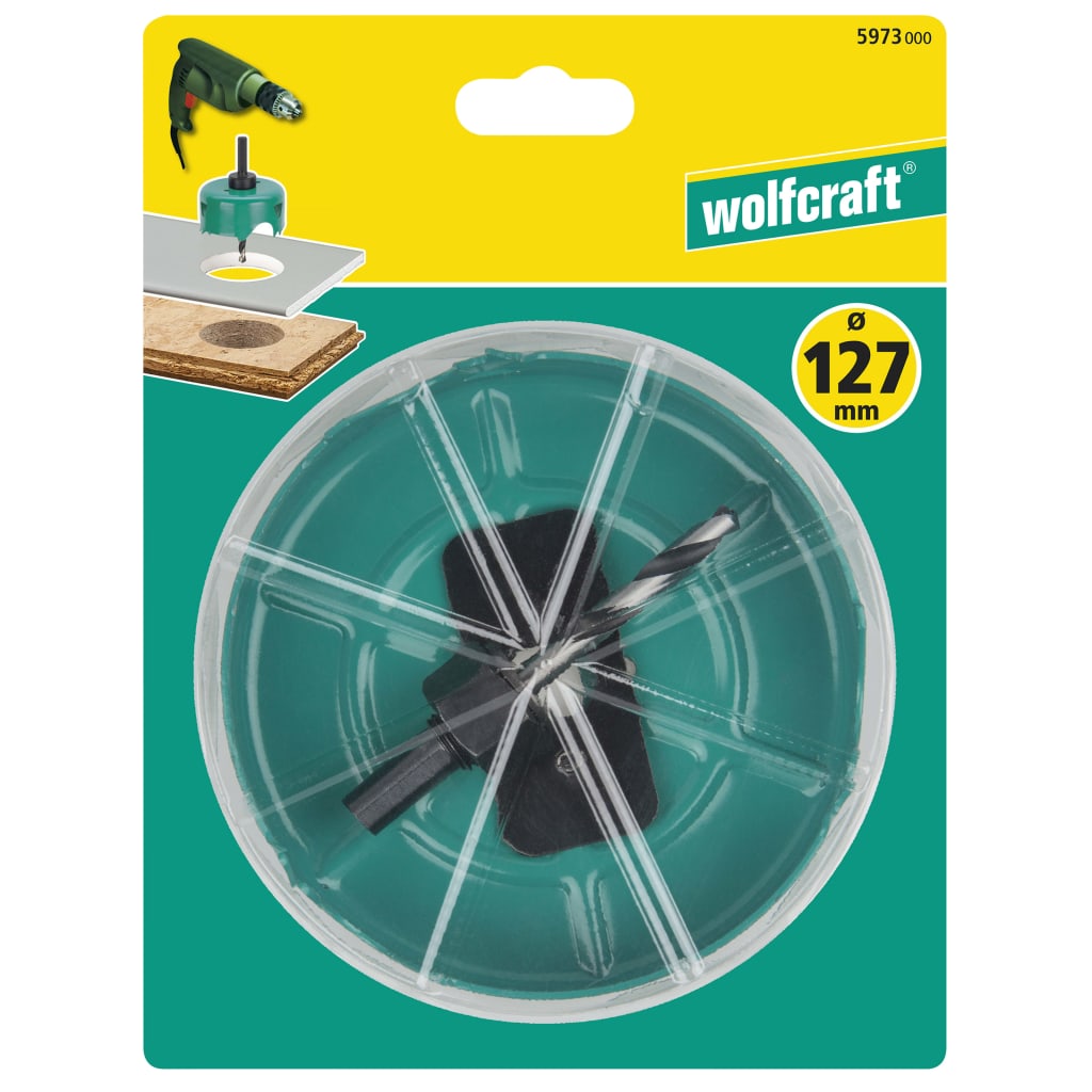 

wolfcraft Gatenzaag 127 mm koolstofstaal turquoise 5973000