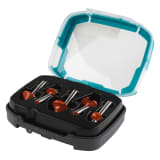 Wolfcraft Ensemble de mèches de fraise cinq pièces 8 mm