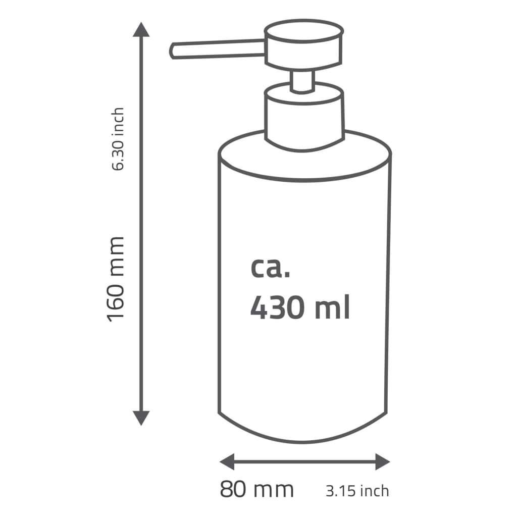 Dozator de săpun tip cărămidă, antracit